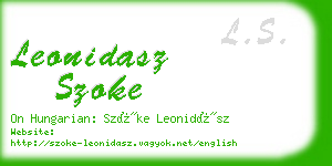 leonidasz szoke business card